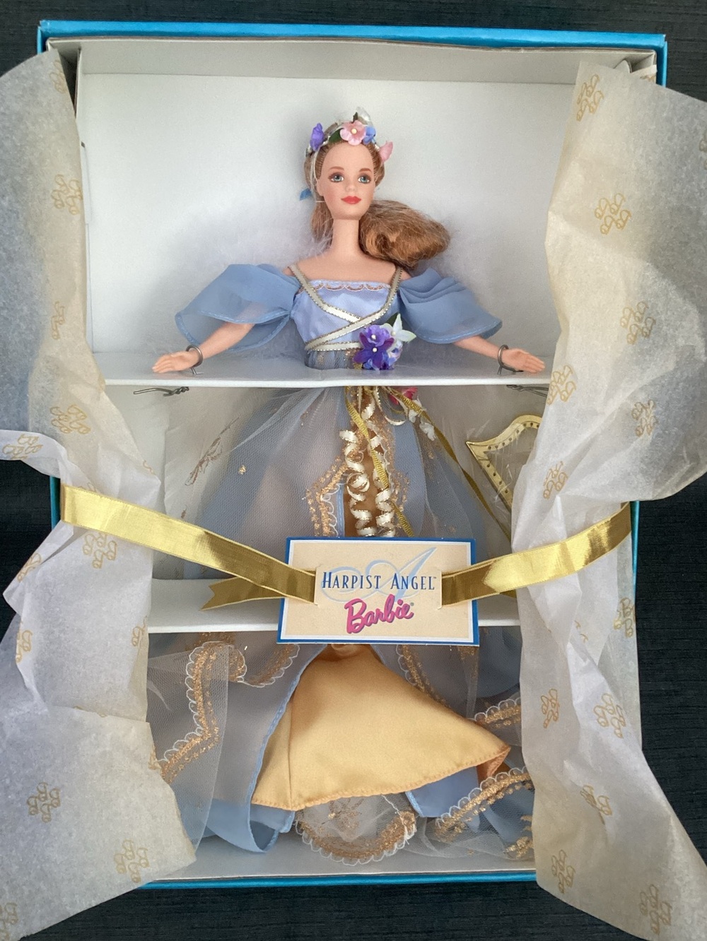 1997 1ST HARPIST ANGELS OF MUSIC BARBIE COLLECTOR EDITION #18894